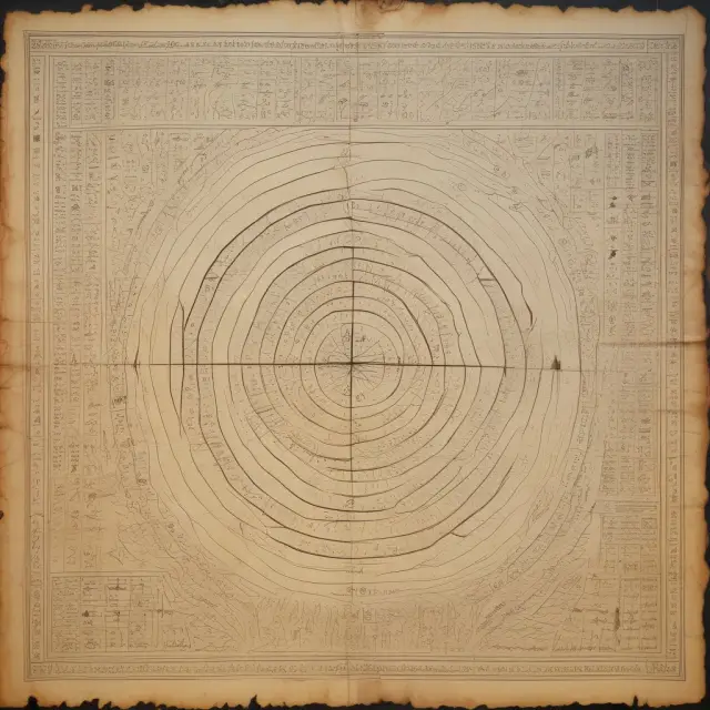 Image of an ancient scroll with columns of X