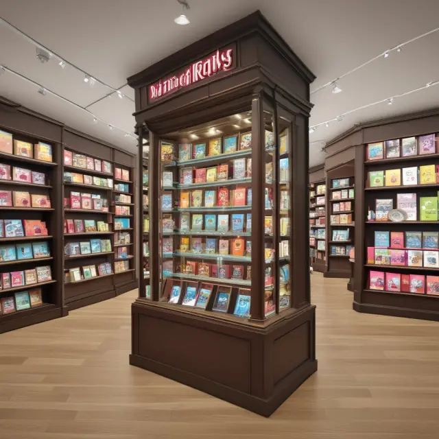 A retail store overflowing with interactive point of purchase (POP) displays, symbolizing increased sales and enhanced customer experience