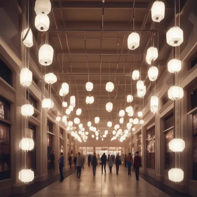 Lanterns showcasing Coca-Cola, Apple, LEGO, IKEA, and Starbucks