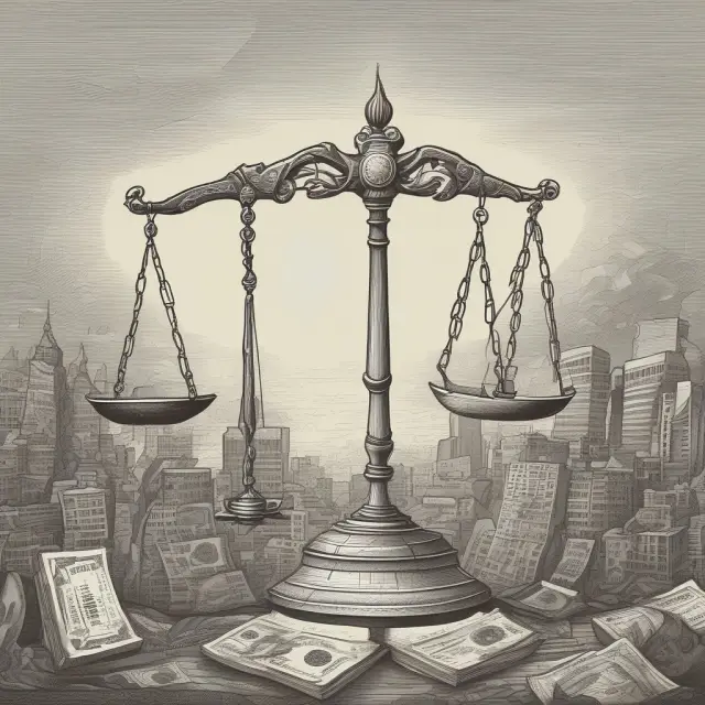 An image of political economists balancing economic and governmental scales, symbolizing their role in understanding the relationship between economics, politics, and policy.