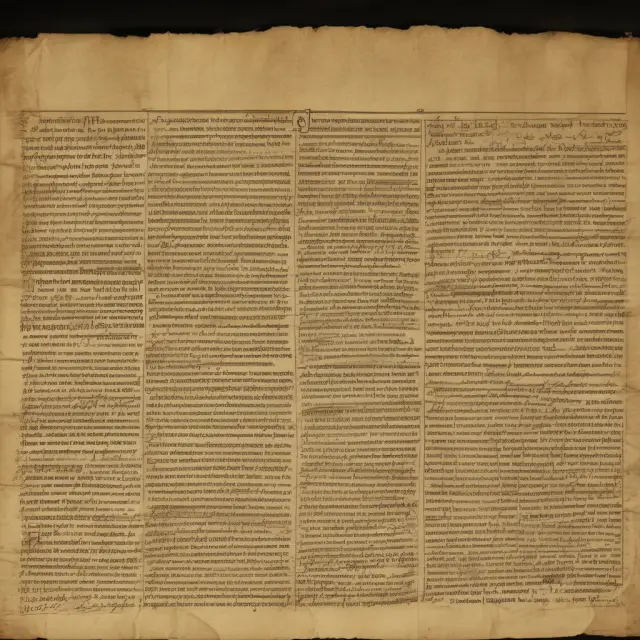 A scroll unfurls, revealing historical instances of Ponzi schemes since the late 1800s.