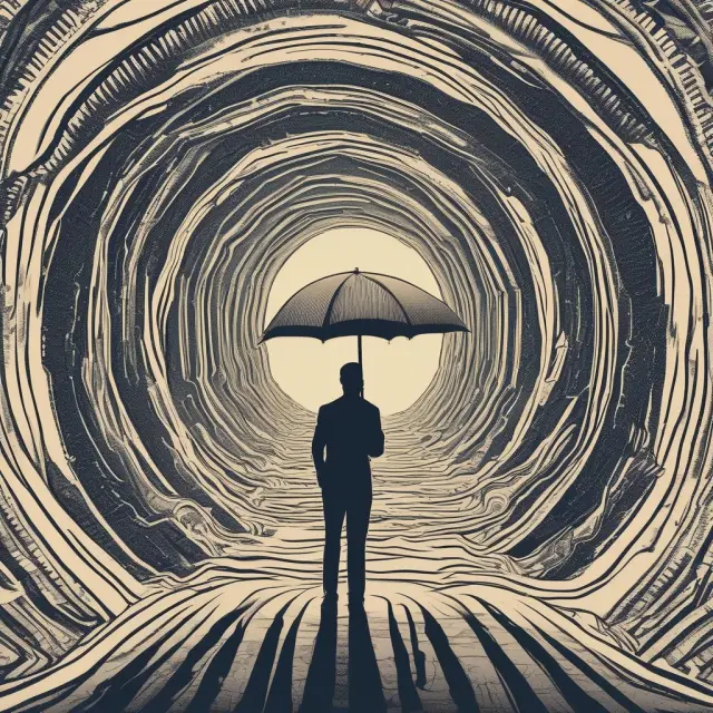 Ripples spreading from a broken Ponzi scheme, representing the impact on investor trust and regulatory response in the finance industry