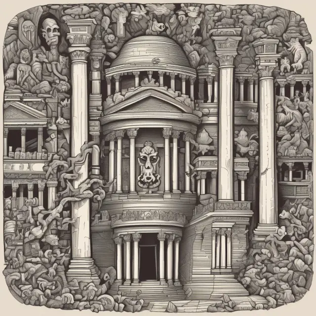An image of two crumbling pillars symbolizing the failed strategies to combat Pork Barrel Politics: The Line-Item Veto and Bipartisan Control Act