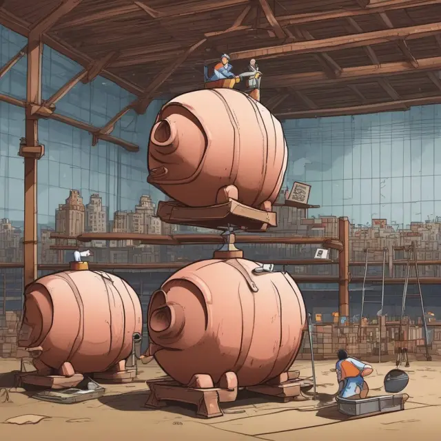 Image of a scale balancing local pork barrel projects with national priorities