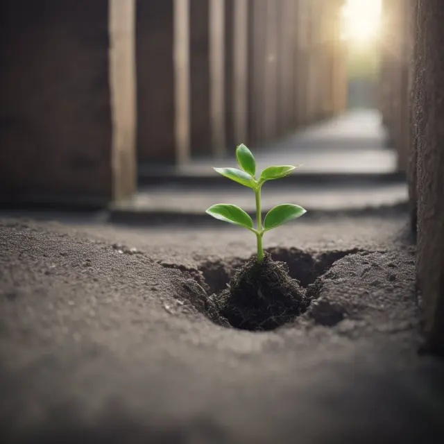 New entrant attempting to grow amidst barriers, symbolizing the challenges faced by newcomers