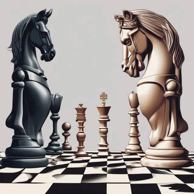 A giant chessboard with institutional investors as pieces, each navigating various asset classes and employing different investment strategies