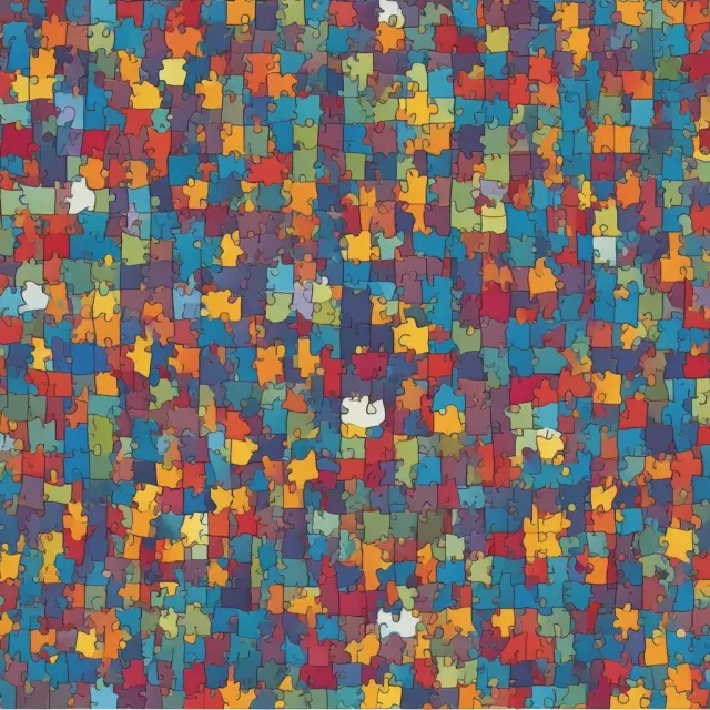 A colorful puzzle, illustrating different asset classes balanced for a diversified investment portfolio.
