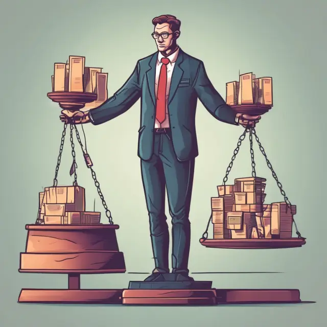 An investor weighing funds on a scale: one side representing aggressive trading strategies with high portfolio turnover, the other side symbolizing passive strategies with low turnover