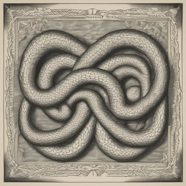 Intertwined golden serpents symbolizing two positively correlated assets, emphasizing risks and opportunities in finance
