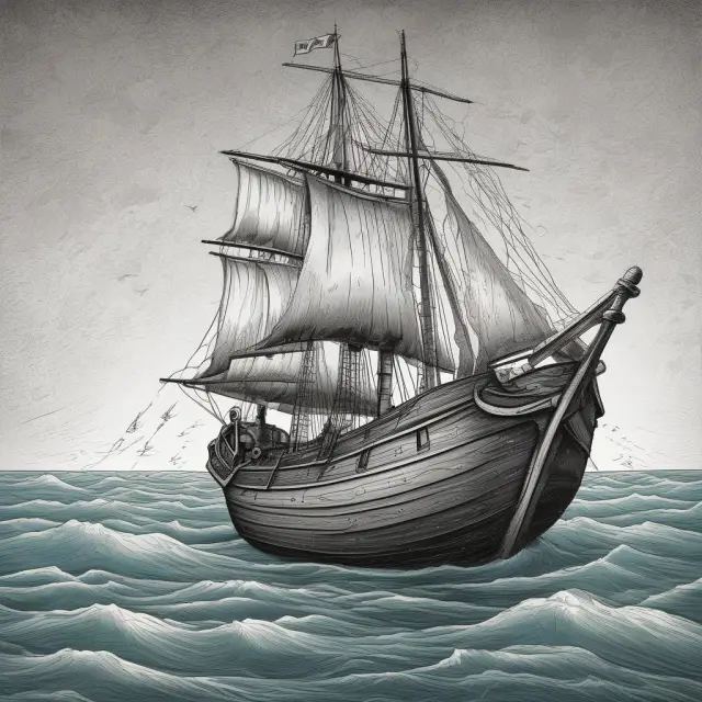 A boat navigating through stormy seas, Bayes
