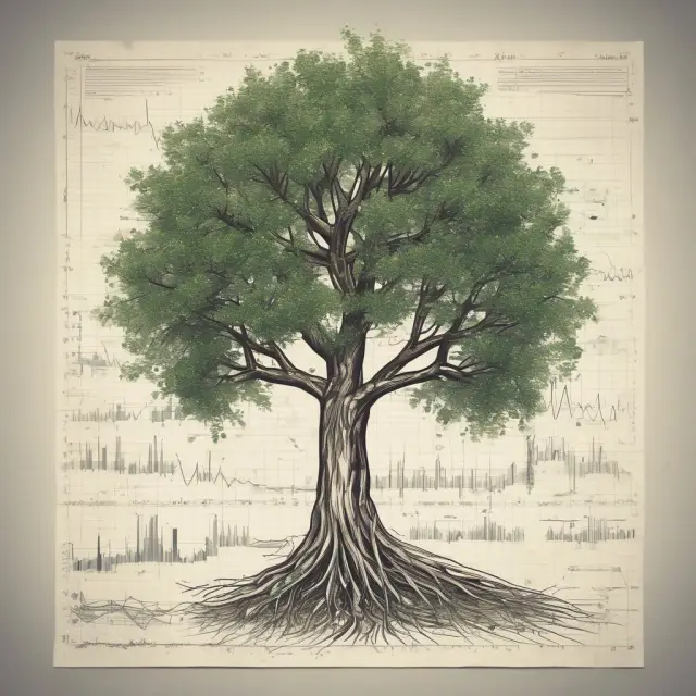 A Bayesian tree absorbing financial data and updating beliefs with new information