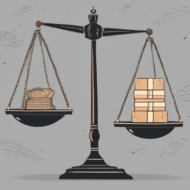 An image of a scale with investment rounds on one side and pre- and post-money valuations on the other, balancing fairly to represent equitable investor negotiations