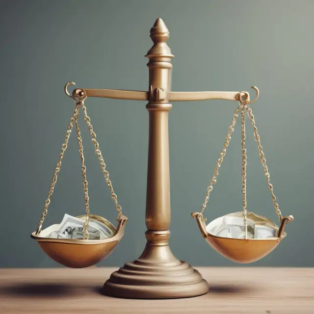 Image showing a balance scale with pre-money valuation of $100 million and new investment represented by a jug pouring into it, resulting in a post-money valuation figure.