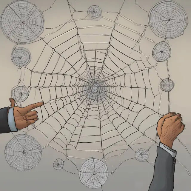 An intricate web depicts factors sustaining poverty trap; Jeffrey Sachs