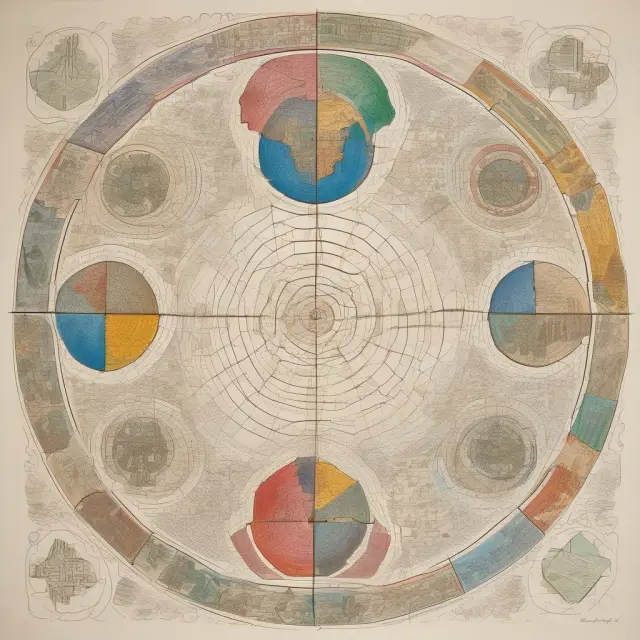 Metaphorical image of interconnected circles depicting the impact of socioeconomic status, ethnicity, gender, and geography on poverty.