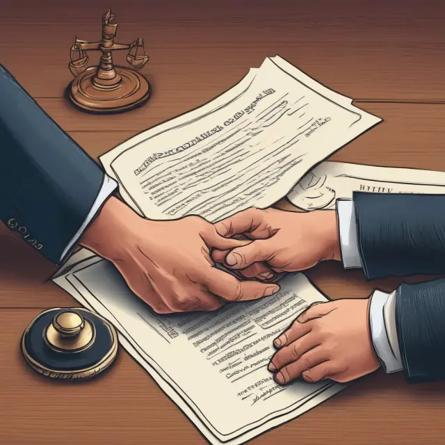 Agent and principal signing a POA document in front of a notary public