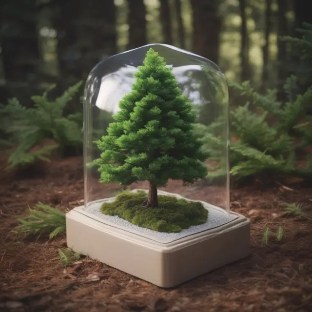 An evergreen tree grows inside a time capsule, representing the long-lasting power and effectivity of a Durable Power of Attorney.