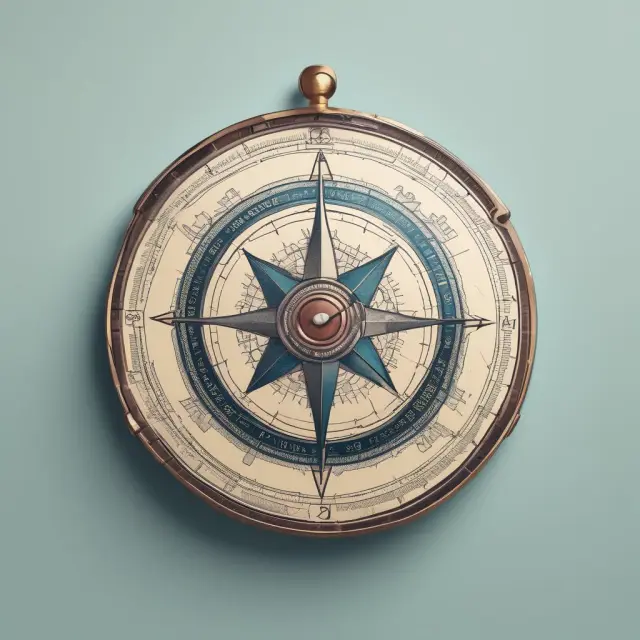 An agent holding a compass, symbolizing guidance, makes health care decisions based on a person