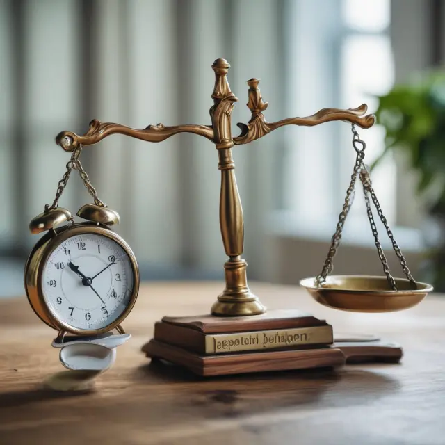 A balance scale represents net PPE calculation with gross property, plant, and equipment on one side, capital expenditures on the other, and accumulated depreciation as a ticking clock.