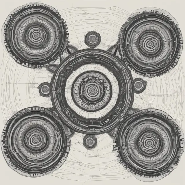 Interconnected gears symbolize three PPI categories (industry-level classification, commodity classification, final demand-intermediate demand), reflecting economic health.