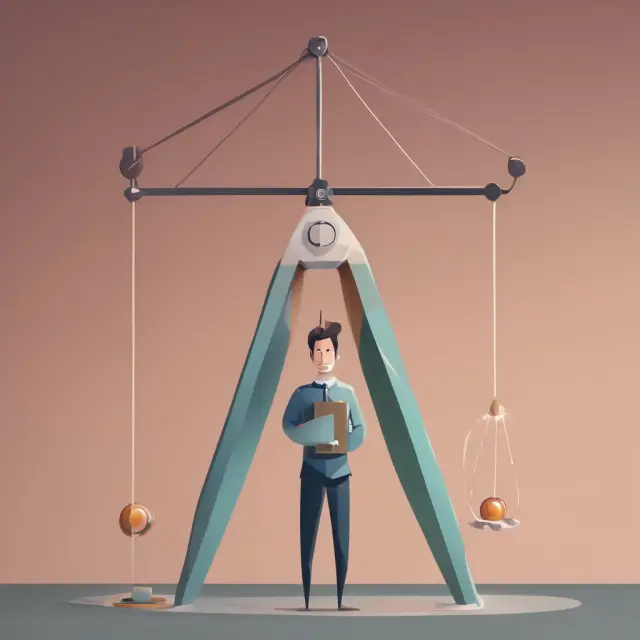 Borrower mitigating pre-foreclosure damage to their credit score by weighing options on a pendulum