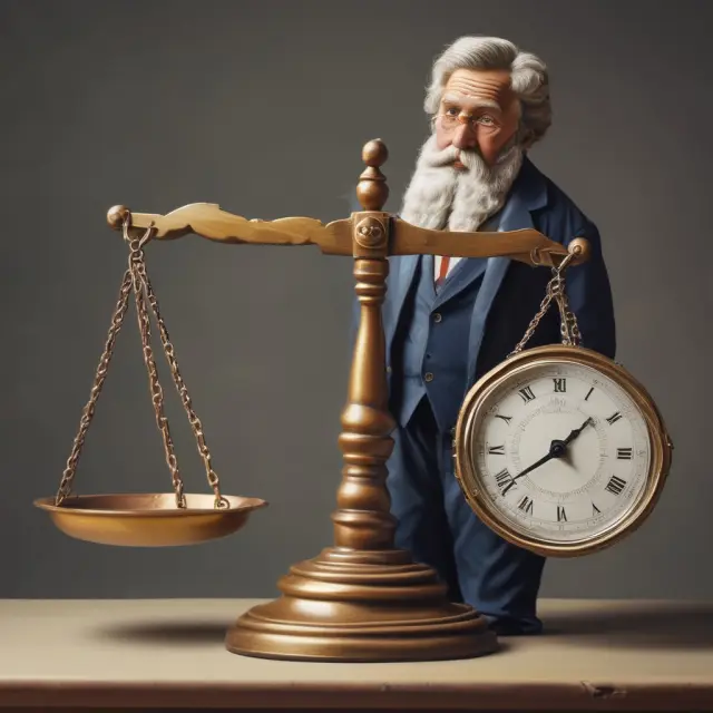 Wealthy investor holding a golden scale weighs pre-IPO investment options and risks