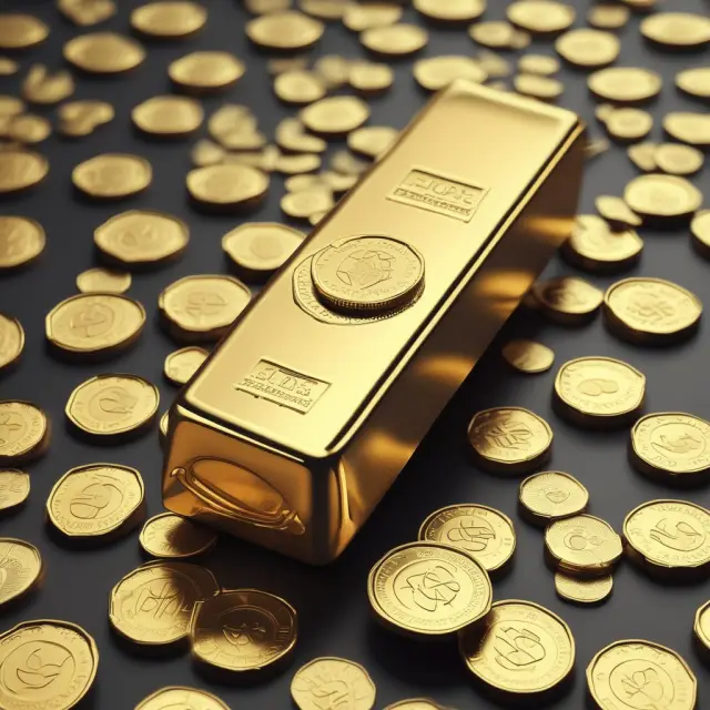 A golden bar releasing dividend coins, representing consistent income from preference shares