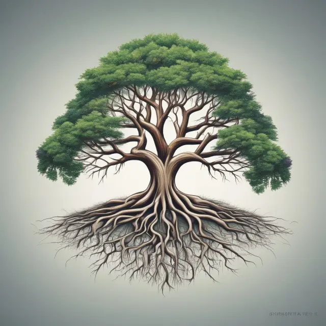 An image of a tree with deep roots amidst preference shares symbolizing investor stability and the potential for capital gains.