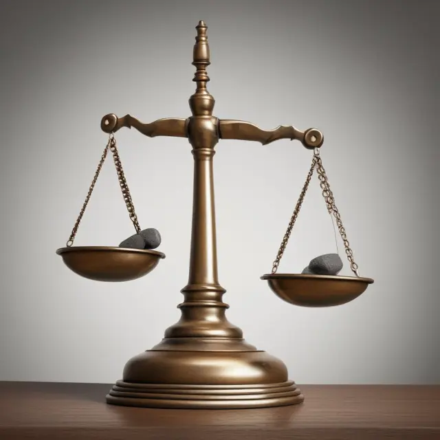 A balance scale weighing old and new preference shares, representing the impact of issuing new shares on existing holdings.