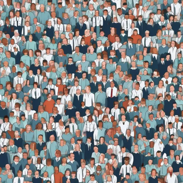 Healthcare providers interconnected in a PPO network, creating a complex yet accessible mosaic