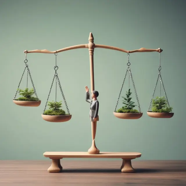 A person carefully weighs in-network vs. out-of-network healthcare expenses on a scale, emphasizing the significance of comprehending PPO deductibles for effective cost management