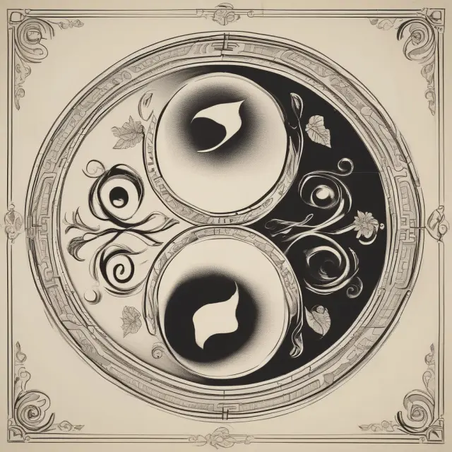 Visual representation of preferred and common stocks as the yin and yang symbols, emphasizing their contrasting features and interconnected relationship.