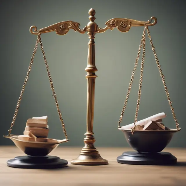 A set of balanced scales weighing the benefits and risks of investing in premium bonds