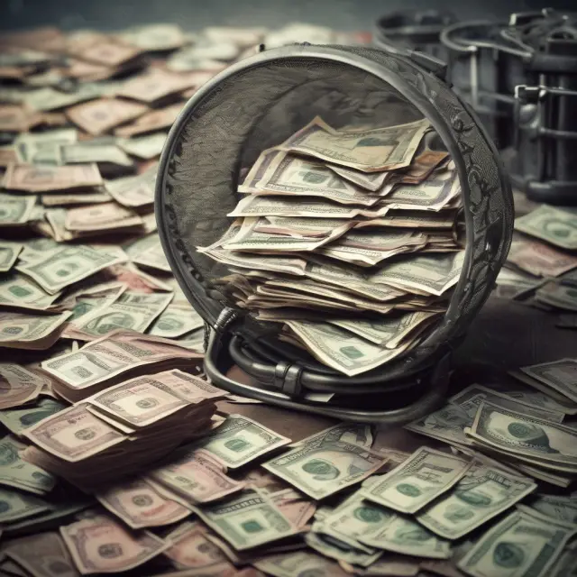 An image of a strainer with prepaid expenses flowing in as assets and filtered out as liabilities according to GAAP guidelines