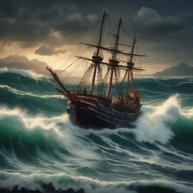 An issuer navigating the financial seas, considering prepayment risk (callable anchor) and default risk (sinking ship), while investors observe from a lighthouse