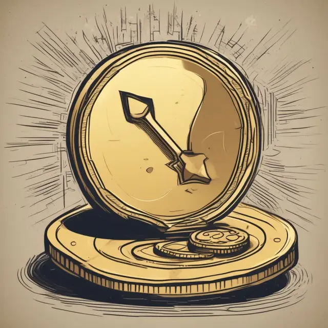 Golden coin turning into diverse streams of future cash flows, illustrating present value calculations. Keywords: present value, financial analysis, investment decisions
