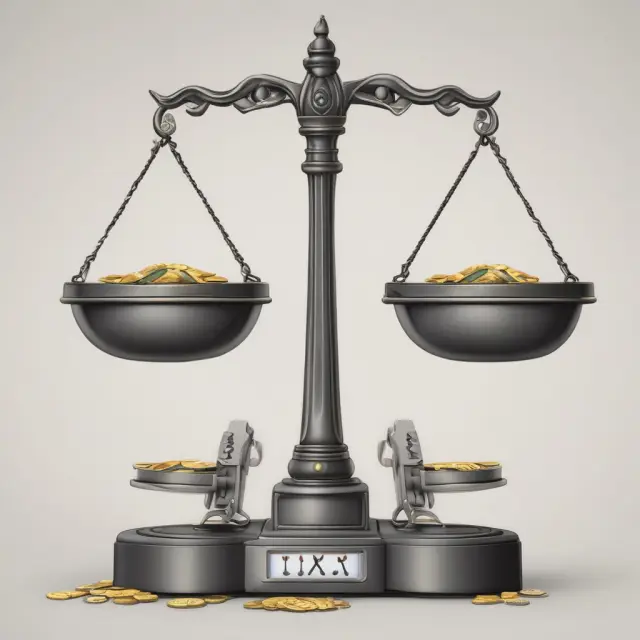 Scale illustrating pretax profit margin