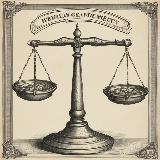 An old-fashioned scale balancing revenue, operating expenses (COGS & other), interest expenses, and tax rates to evaluate a company