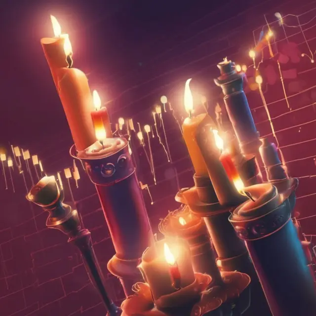 An image of bullish candlesticks forming higher highs and higher lows on a financial chart, symbolizing upward price trends
