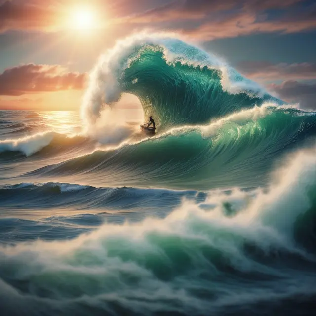 Long-term investor studying price waves on a chart, navigating investment decisions