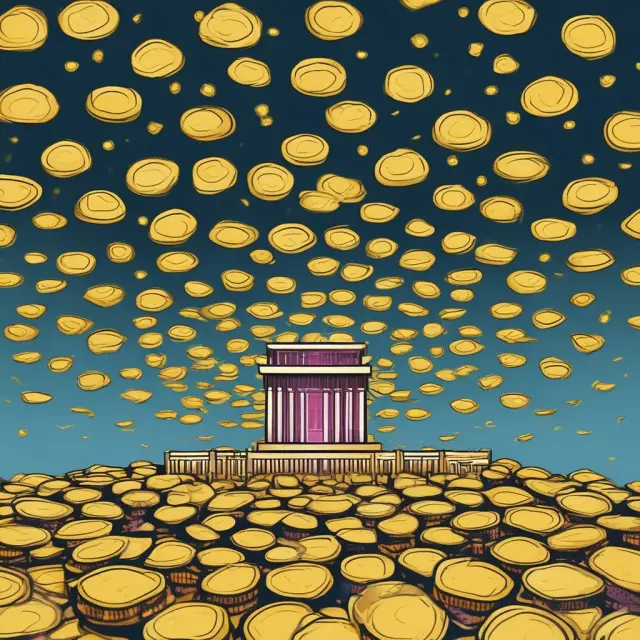 A price ceiling represented as a glass ceiling with gold coins stacked beneath it, symbolizing the limitation on market prices.