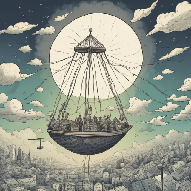 A pendulum illustrating the tension between affordable price ceilings and the long-term economic implications