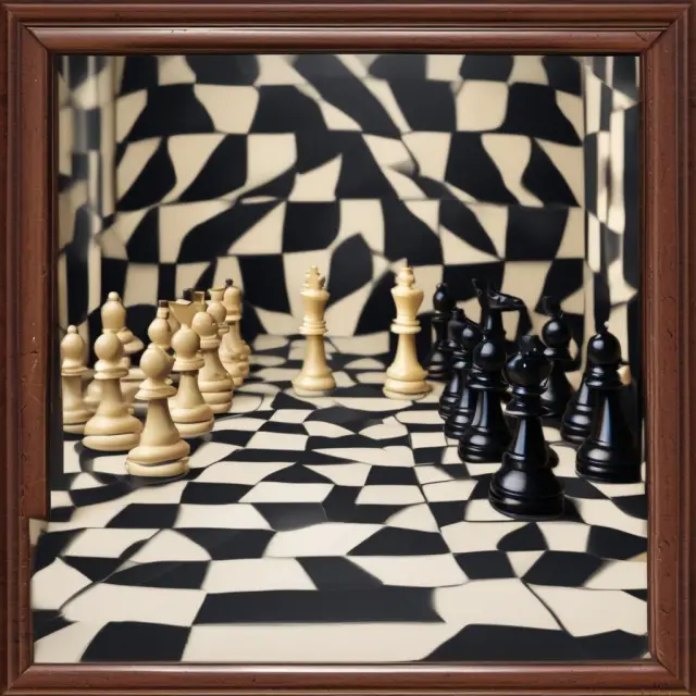 Oligarchs on a chessboard represent industry leaders setting prices in oligopolies. Chessboard signifies the industry structure.