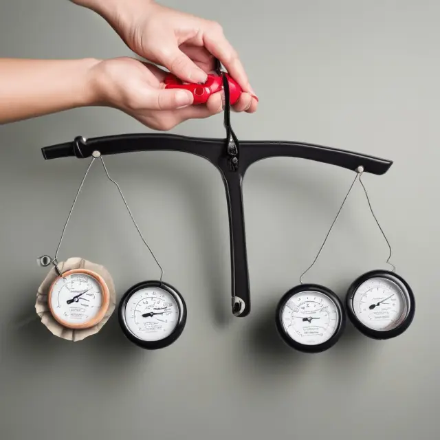 A person weighing consumer preferences against prices on a set of scales, demonstrating price sensitivity.