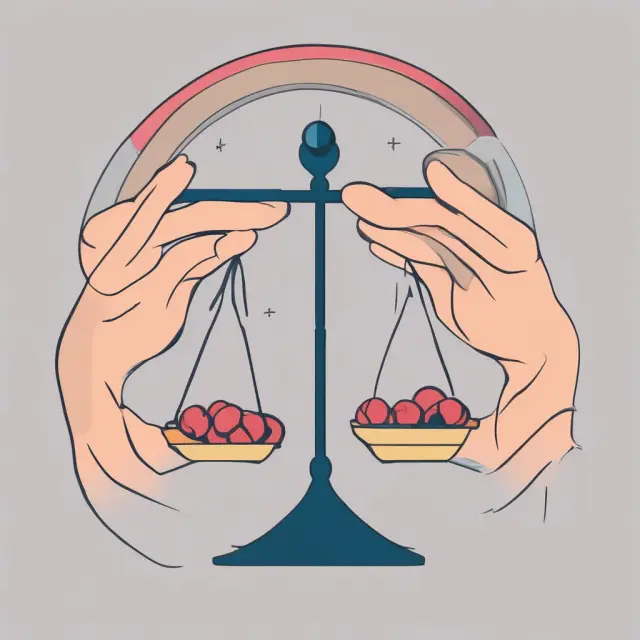 An image illustrating the balance between price sensitive and insensitive consumers holding scales representing elastic and inelastic goods.