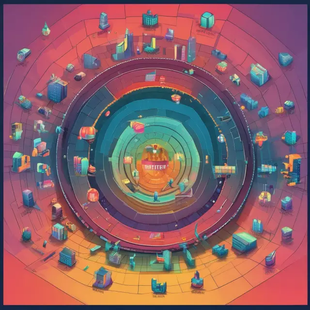 A kaleidoscope representing various industry sectors and company stages, with diverse P/CF ratios.