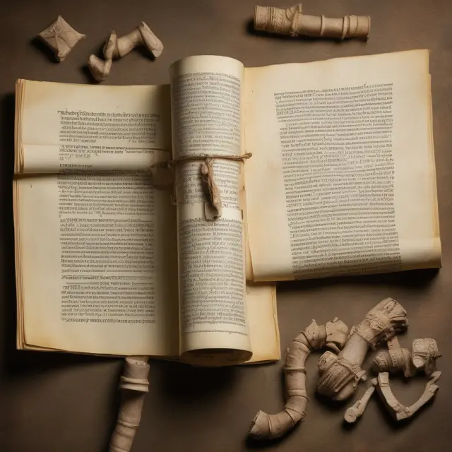 An illustration of scrolls with questions and answers about the price-to-cash flow ratio for investors