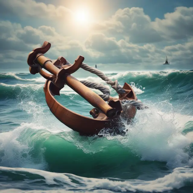 An anchor with long-term contracts tethered to it, holding steady amidst the choppy waters of market price shifts