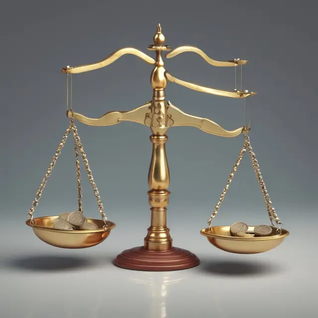 Balance scale comparing manipulated and true free cash flows. Investors must assess both sides for accurate investment decisions.