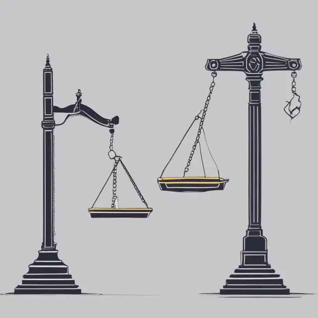 A balanced scale with a high tip for Tech industries and a lower tip for Utilities/Energy, symbolizing their unique P/FCF ratios, growth rates, and investor expectations.